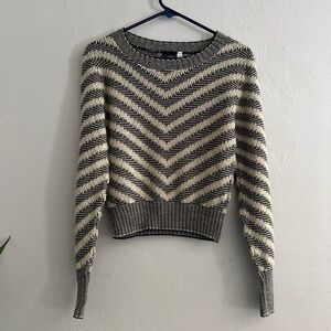 Day trip chevron sweater with gold thread size small
